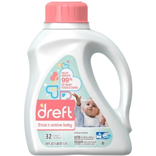 Dreft Active Baby Liquid Detergent, 50.0 Ounce