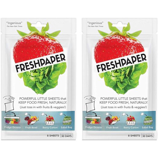 THE FRESHGLOW CO FRESHPAPER Food Saver Sheets for Produce - Keep Fruits and Vegetables Fresh, Perfect for Food Storage, Healthy Meal Prep, BPA Free, Made in USA. - 2 (8 Sheet) Packs