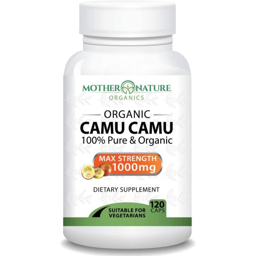 Madre Nature - Organic Camu Camu Berry Capsules - Max Strength 1000mg Per Serving - Natural Vitamin C - Fresh Harvest from Peru