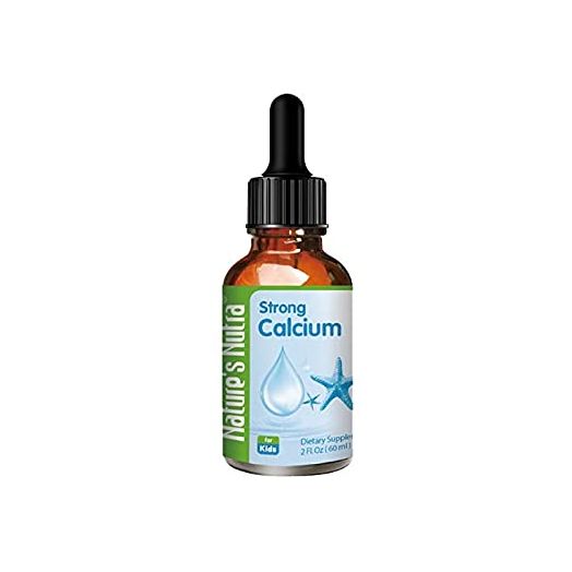 Nature's Nutra Strong Calcium + K2, 2 Fl. Oz (60ml), Premium Baby and Infant Liquid Drops, Toddlers Kids Children Multivitamin Supplement, High Absorption, Healthy Bone and Teeth