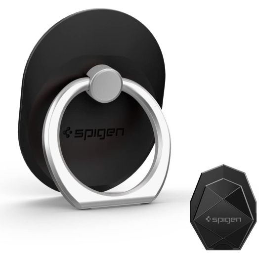 Spigen Style Ring Cell Phone Ring Phone Grip/Stand/Holder for All Phones and Tablets - Black