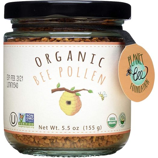 GREENBOW Organic Bee Pollen - 100% USDA Certified Organic, Pure, and Natural Bee Pollen - Superfood Packed with Proteins, Vitamins and Minerals - Non-GMO, Kosher Certified, Gluten Free - 155g