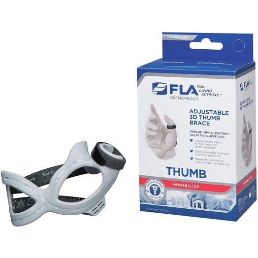 FLA 3D Adjustable Right Thumb Brace, Small - Grey