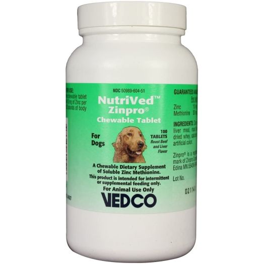 NutriVed ZinPro Chewable Tablets for Dogs (100 count)