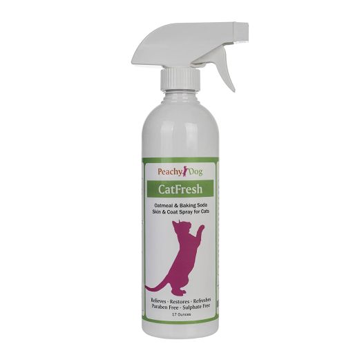 CatFresh Oatmeal Skin and Coat Spray Cleanses and Detangles, Soothes Irritations that Cause Excessive Licking, Chewing and Scratching, Moisturizes and Rejuvenates Skin, Neutralizes Odors and Removes Dander