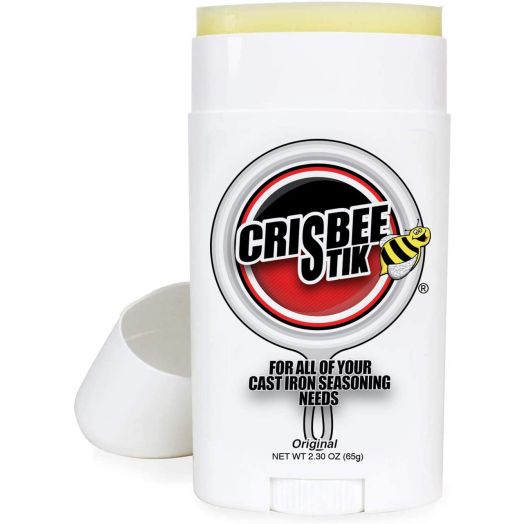 Crisbee Stik Cast Iron and Carbon Steel Seasoning - Family Made in USA - The Cast Iron Seasoning Oil and Conditioner Preferred by Experts - Maintain a Cleaner Non-Stick Skillet