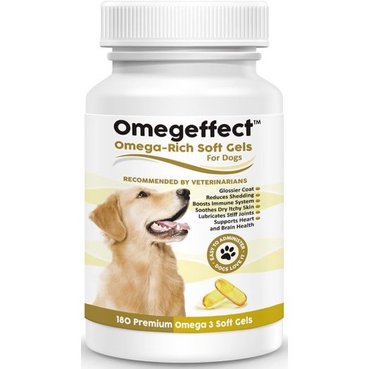 100% Pure Omega 3 Fish Oil for Dogs - Soft Gels for Skin, Coat, Joint and Heart Health. from Wild Caught Fish - Better Source of DHA and EPA Fatty Acids Than Alaskan Salmon Oil
