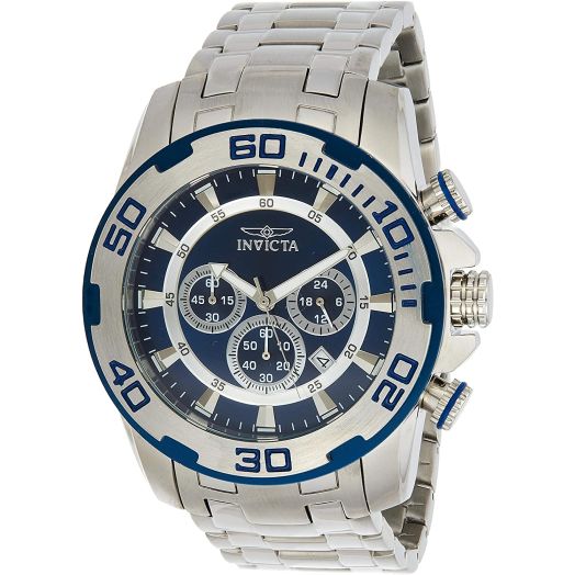 Invicta Men's Pro Diver Quartz Watch with Stainless-Steel Strap, Silver, 26 (Model: 22319)