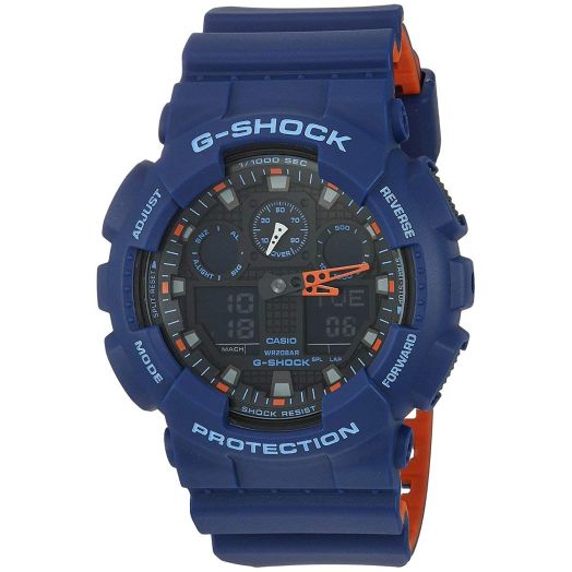 Casio Men's G Shock Quartz Watch with Resin Strap, Multi, 28.8 (Model: GA-100L-2ACR)