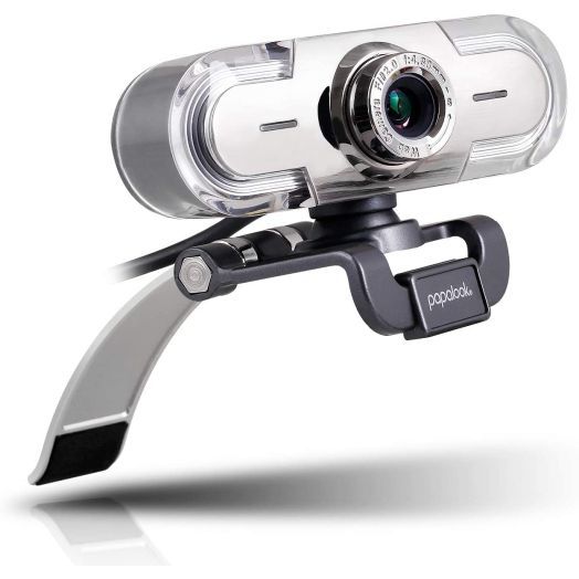 Webcam 1080P Full HD PC Skype Camera, PAPALOOK PA452 Web Cam with Microphone, Video Calling and Recording for Computer Laptop Desktop, Plug and Play USB Camera for YouTube, Compatible with Windows