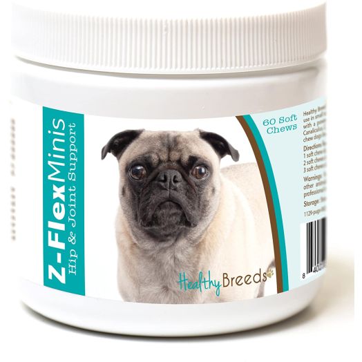 Healthy Breeds Z-Flex Minis Hip and Joint Support Soft Chews - Over 100 Breeds - Small Breed Formula - 60 Count