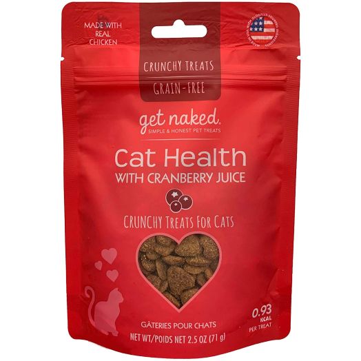 Get Naked Urinary Health Crunchy Treats For Cats, Cranberries, (1 Pouch), 2.5 Oz