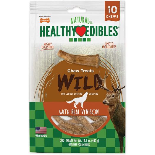 Nylabone Healthy Edibles Wild Antler Natural Long Lasting Dog Chew Treats Dog Chews