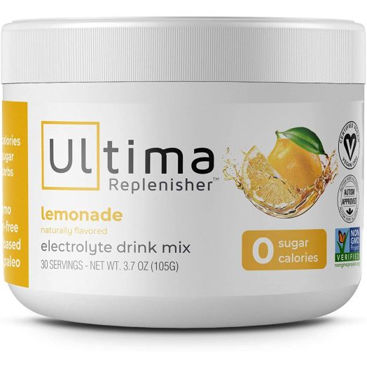 Ultima Replenisher Electrolyte Hydration Powder, Lemonade, 30 Serving Canister - Sugar Free, 0 Calories, 0 Carbs - Gluten-Free, Keto, Non-GMO with Magnesium, Potassium, Calcium