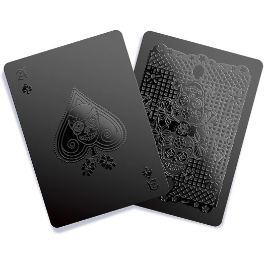 Gent Supply Black Waterproof Playing Cards, Day of The Dead