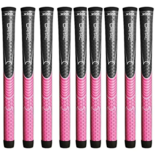 SET OF 9 or 13 NEW WINN DRI-TAC LADIES PINK GOLF GRIP. 3DT-GPK DRITAC