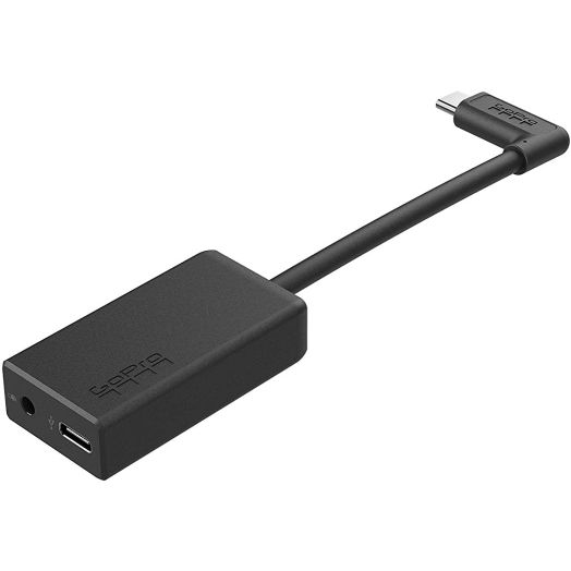 GoPro Pro 3.5mm Mic Adapter for (HERO8 Black/HERO7 Black/HERO6 Black/HERO5 Black) - Official GoPro Accessory