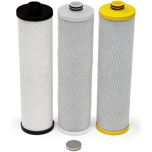 Aquasana AQ-5300+R 3-Stage Max Flow Under Sink Water Filter Replacement Cartriges
