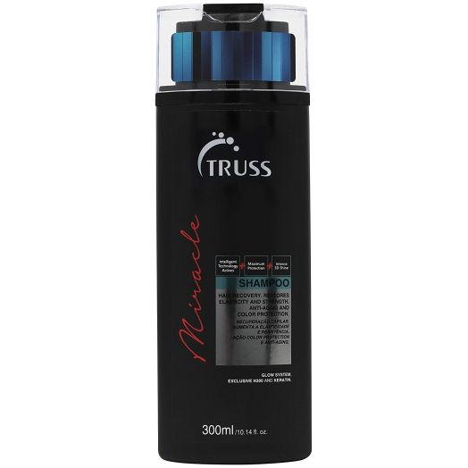TRUSS Miracle Shampoo - Repairs Damaged Hair, Restores Elasticity and Strength, Provides Shine, Resistance, Softness, Anti-Aging, Color Protection, Daily Shampoo for Men and Women of All Hair Types