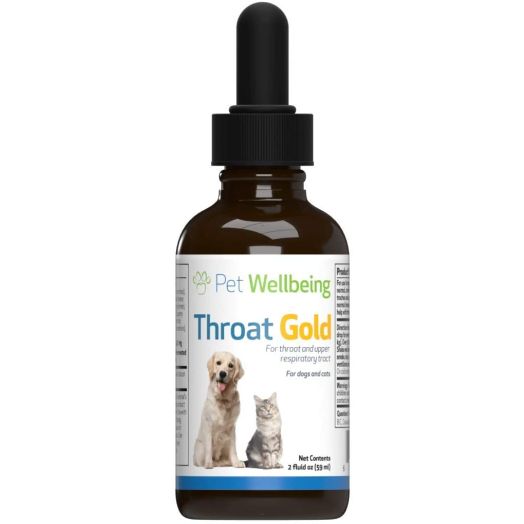Pet Wellbeing - Throat Gold for Cats - Natural Cough and Throat Soother for Felines - 2oz (59ml)