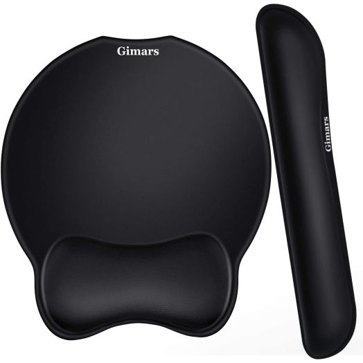 Gimars Upgrade Enlarge Superfine Fibre Soft Smooth Gel Ergonomic Mouse Pad Wrist Support and Keyboard Wrist Rest for Computer, Laptop, Mac, Gaming and Office, Durable, Comfortable and Pain Relief
