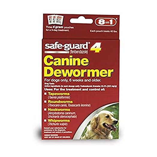 Dog Dewormer Canine 8in1 Safe Guard Safeguard Dogs Large Puppies Pet Wormer 4gr
