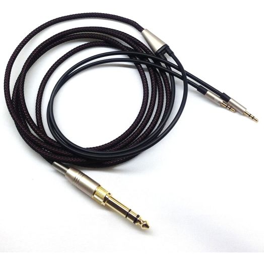 NEW NEOMUSICIA Replacement Cable Compatible with Hifiman HE400S, HE-400I, HE-400i2.5mm plug Version, HE560, HE-350, HE1000, HE1000 V2 Headphone 3.5mm / 6.35mm to Dual 2.5mm Jack Male Cord 3meter/9ft