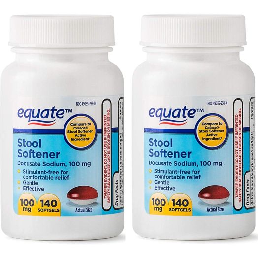 Equate - Stool Softener 100 mg, 140 Capsules (Compare to Colace) (2)