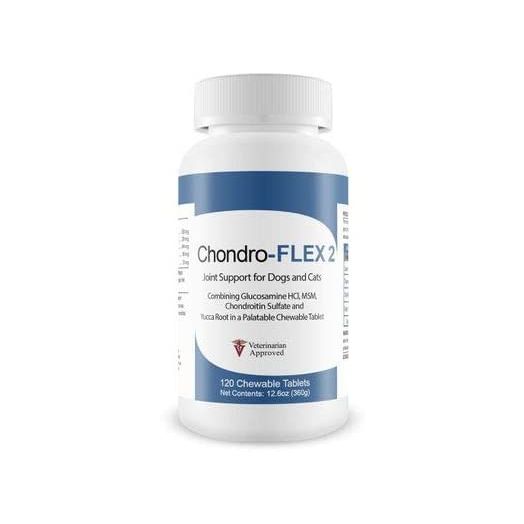 HealthyPets Chondro Flex II - Powerful Joint Care Formula Dogs and Cats - Maximum Nutritional Support - Glucosamine, Chondroitin, MSM, Ester-C, and Minerals - 120 Chewable Tablets