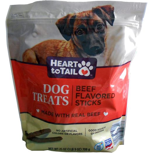Heart to Tail Dog Treats Beef Flavored Sticks 25 oz