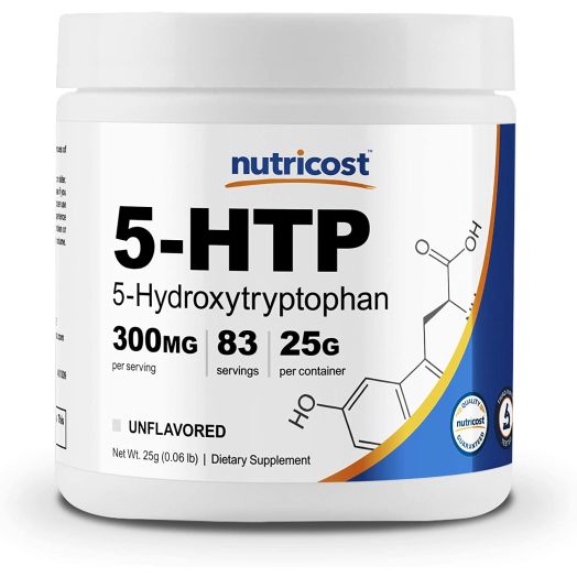 Nutricost 5-HTP Powder 25 Grams (300mg Per Serving) - Gluten Free and Non-GMO, Pure 5-htp