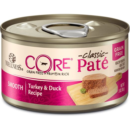 Wellness Core Natural Grain Free Wet Canned Cat Food Turkey and Duck
