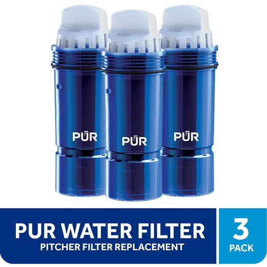 PUR PPF951K3 Water Pitcher Replacement Filter with Lead Reduction, 3 Pack, Blue