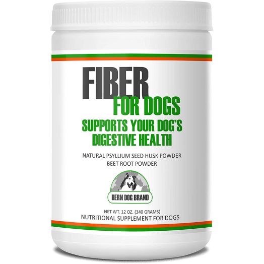 Fiber for Dogs psyllium seed husk powder and dehydrated beet root powder aids a number of intestinal disorders in dogs including diarrhea, constipation and anal gland issues. Available in 6 and 12 oz.