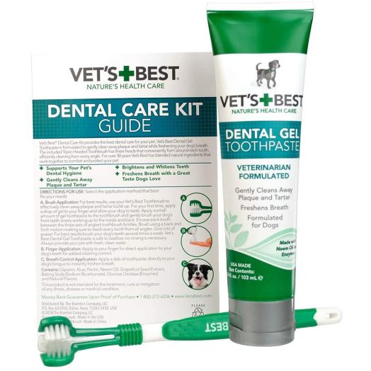 Vet's Best Enzymatic Dog Toothpaste | Teeth Cleaning and Fresh Breath Dental Care Gel | Vet Formulated