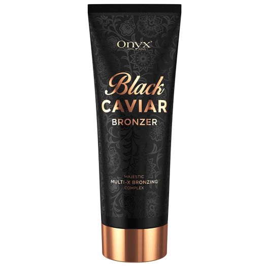 Onyx Black Caviar Sunbed Dark Tanning Lotion Immediate Extreme Effect Advanced Multi-X Bronzing Complex Moisturizing Argan Oil Shea Butter