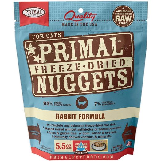 Primal Freeze Dried Cat Food - Rabbit Formula - 5.5 Oz.