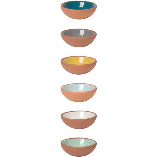 Now Designs Terracotta Pinch Bowls, Set of 6