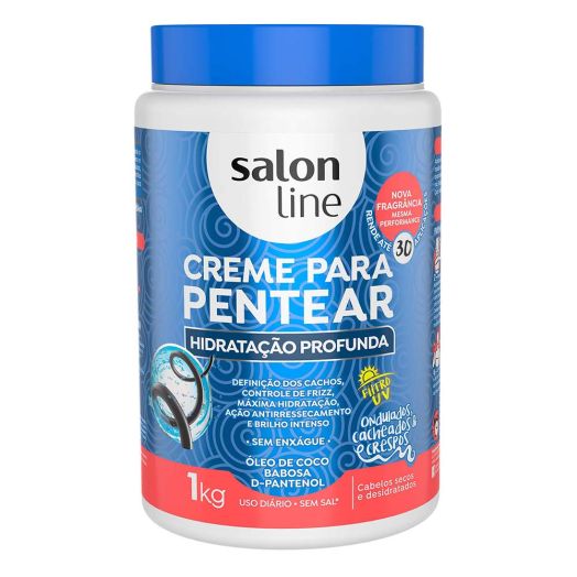 Linha Tratamento (Creme Para Pentear) Salon Line - Hidratacao Profunda 1000 Gr - (Salon Line Treatment (Combing Cream) Collection - Deep Moisturizing Net 35.27 Oz)