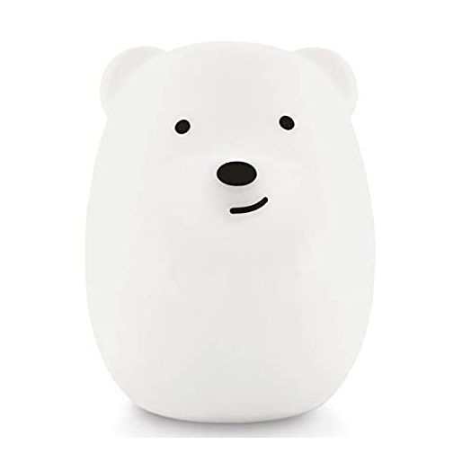Lumipets Bear Night Light for Kids Cute Silicone LED Animal Baby Nursery Nightlight Which Changes Color by Tap - Portable and Rechargeable Gift Lamps for Toddler and Kids Bedroom