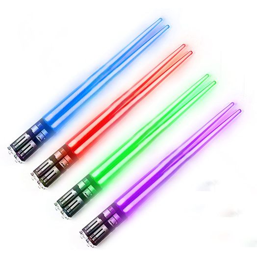 Chop Sabers Light Up LightSaber Chopsticks (4 Pairs, Red, Blue, Green, Purple)