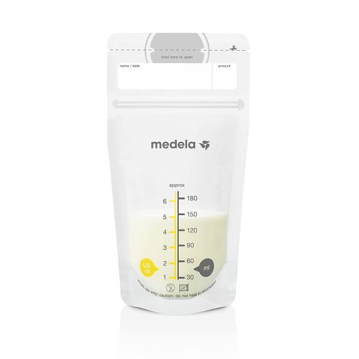 Medela Breast Milk Storage Bags, 50 Count, Ready to Use Breastmilk Bags for Breastfeeding, Self Standing Bag, Space Saving Flat Profile, Hygienically Pre-Sealed, 6 Ounce