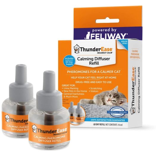 ThunderEase Cat Calming Pheromone Diffuser Refill | Powered by FELIWAY | Reduce Scratching, Urine Spraying, Marking, and Anxiety