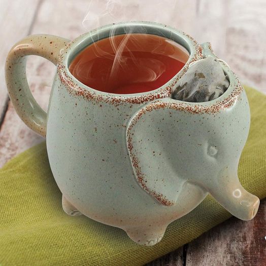 Volar Ideas 15oz Elephant Tea Mug Green