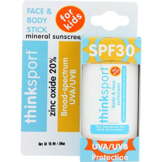 Thinksport Face and Body Sunscreen Stick for Kids Spf 30, 0.64 Oz