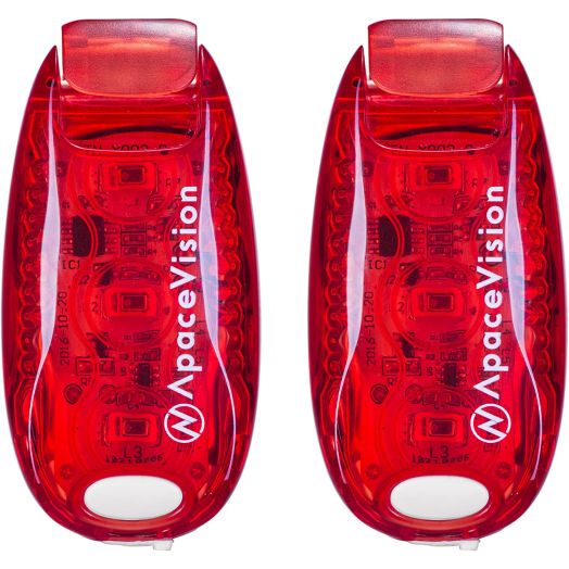 EverLightFX USB Rechargeable LED Safety Light (2 Pack) by Apace - Super Bright Bike Tail Light Works Brilliantly as Running Light for Joggers, Pets, Bicycle Strobe or Rear Clip On Lights