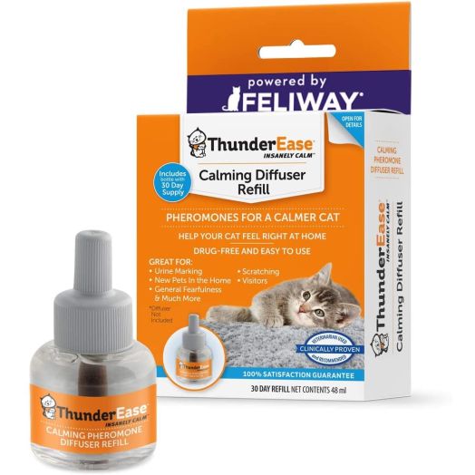 ThunderEase Cat Calming Pheromone Diffuser Refill | Powered by FELIWAY | Reduce Scratching, Urine Spraying, Marking, and Anxiety