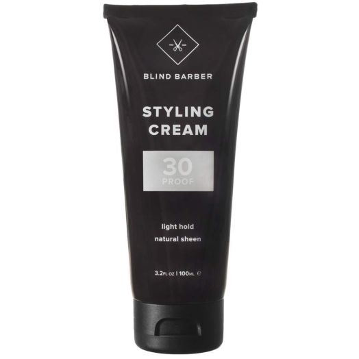 Blind Barber 30 Proof Styling Cream - Workable Hair, Beard and Mustache Cream for Men - Control Beard and Mustache Frizz - Water Based Style Cream with Light Hold and Natural Shine (3.2oz / 100ml)