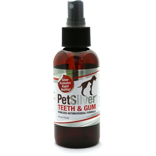 PetSilver Teeth and Gum Spray for Dogs and Cats | Vet Formulated | Natural Dental Care Solution | Control Tarter and Plaque Build Up | Antimicrobial Formula - No Brushing | Easy to Apply