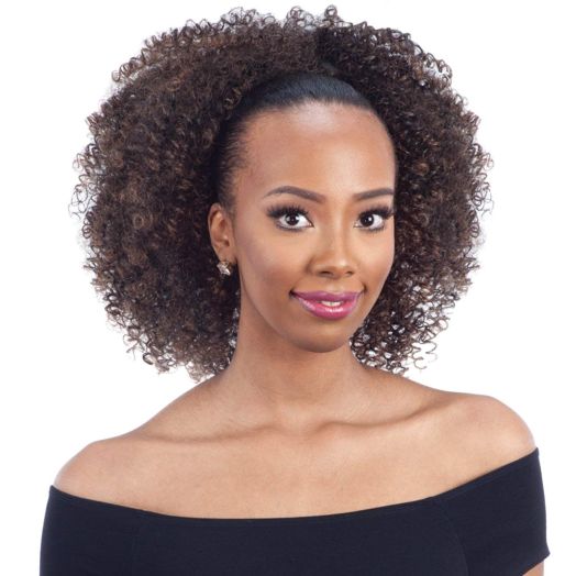FreeTress Equal Synthetic Hair Drawstring Ponytail Bohemian Fro (1B)